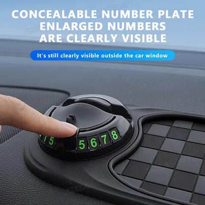2-in-1 Dashboard Anti-Slip Mat with 360-Degree Rotating Phone Mount for Vehicles
