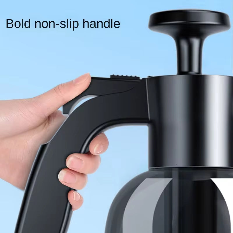 2L Hand Pump Foam Sprayer with Three Nozzle Types for Pneumatic Foam Application - Ideal for Car Wash and Window Cleaning