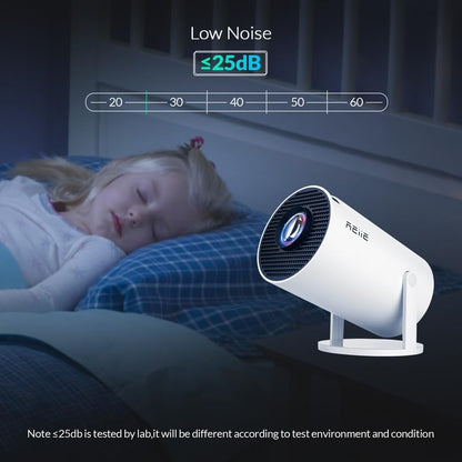 HY300 PRO+ LCD Smart Short Throw Projector for Home Theater - Android 11, 4K Decoding, 200 ANSI Lumens, Wi-Fi 6, Bluetooth 5.0, Low Noise (28dB), 50,000 Hours Lamp Life, 100-Inch Projection