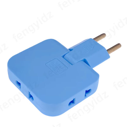 3-in-1 Foldable EU Power Socket Adapter for US to EU Travel with KR Plug Compatibility