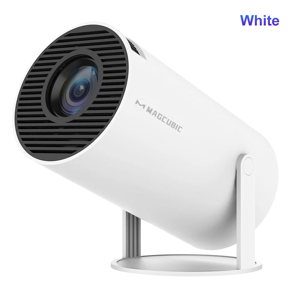 HY300 PRO 8K Android Projector with Dual WiFi 6, 290 ANSI Lumens, Allwinner H726, Bluetooth 5.4, 1080P, and 1280x720 Resolution for Home and Outdoor Cinema