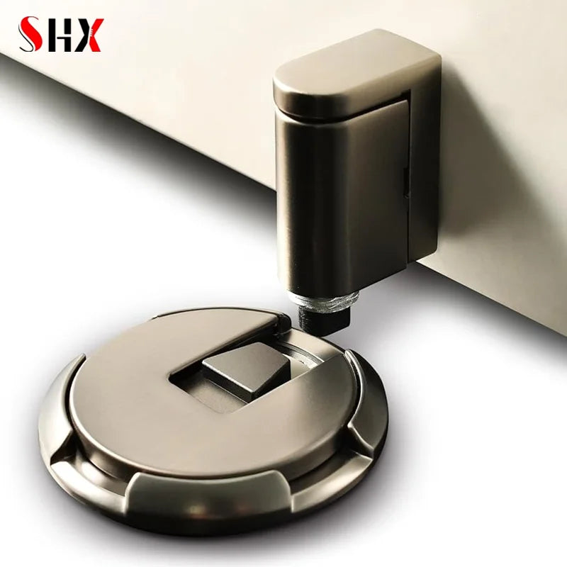 Heavy-Duty Windproof Indoor Door Stopper with Screws - No Drilling Required, Mechanical Design for Secure Door Positioning