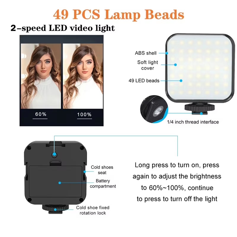 Professional Smartphone Video Kit with LED Lighting, Microphone, and Stabilizer Tripod