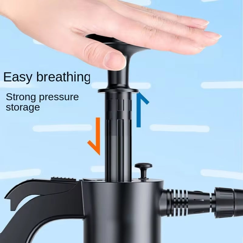 2L Hand Pump Foam Sprayer with Three Nozzle Types for Pneumatic Foam Application - Ideal for Car Wash and Window Cleaning