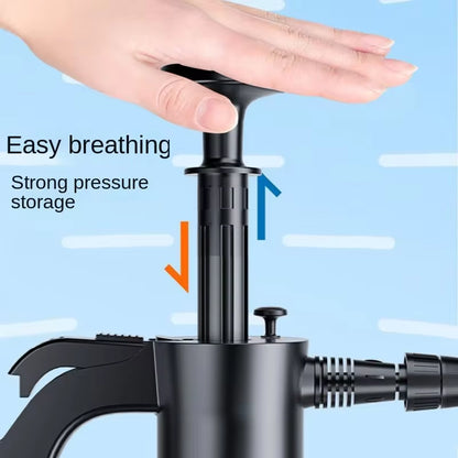 2L Hand Pump Foam Sprayer with Three Nozzle Types for Pneumatic Foam Application - Ideal for Car Wash and Window Cleaning