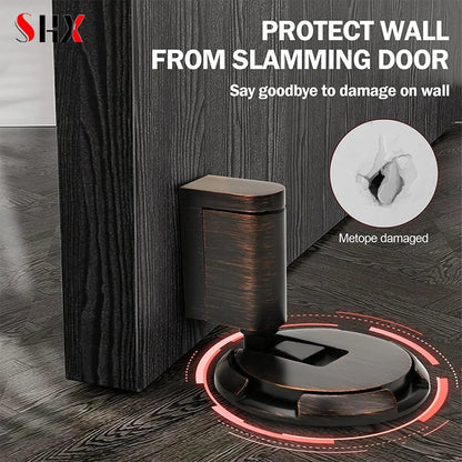 Heavy-Duty Windproof Indoor Door Stopper with Screws - No Drilling Required, Mechanical Design for Secure Door Positioning