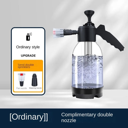 2L Hand Pump Foam Sprayer with Three Nozzle Types for Pneumatic Foam Application - Ideal for Car Wash and Window Cleaning